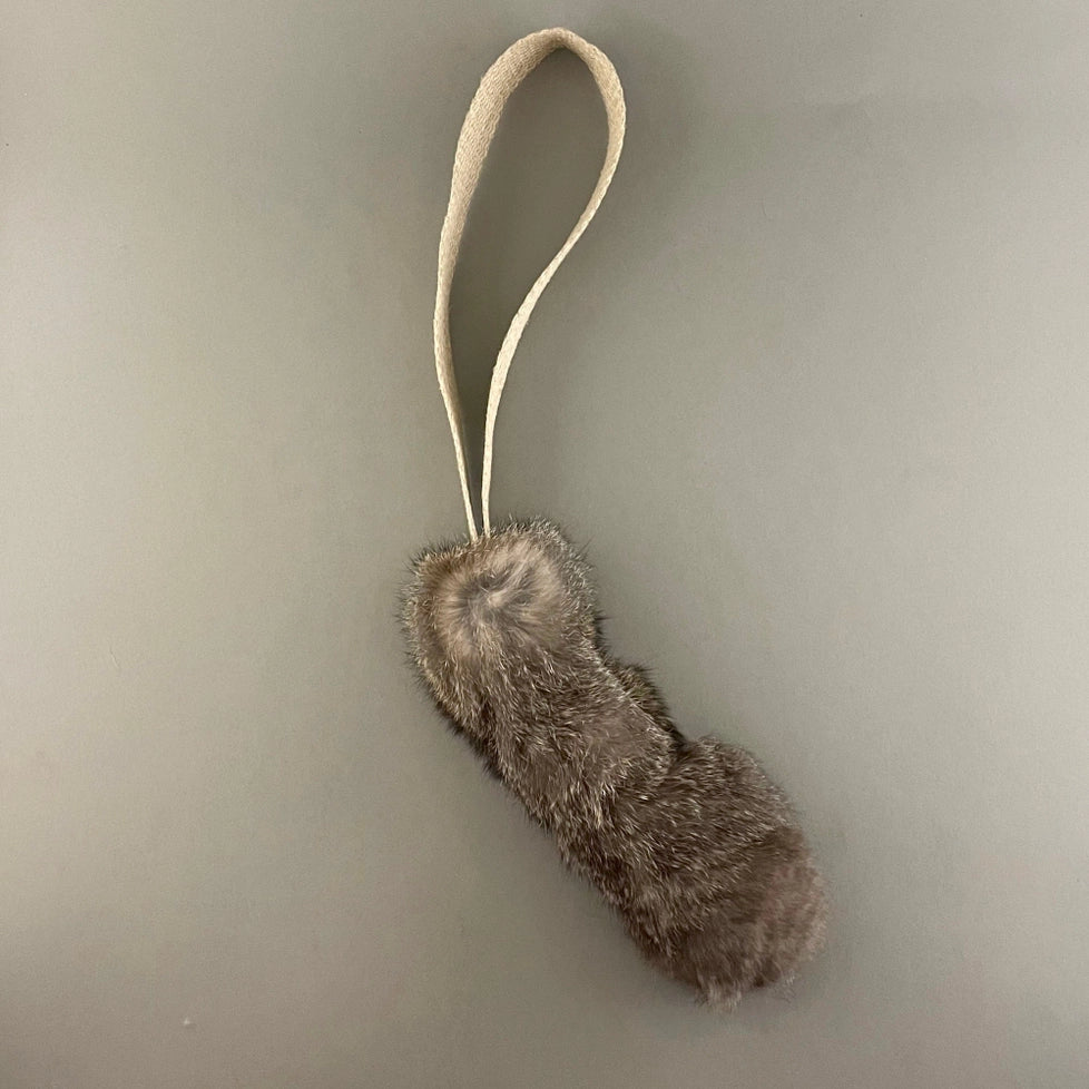 Dog Toy with Rabbit Fur and Natural  2 SIZES