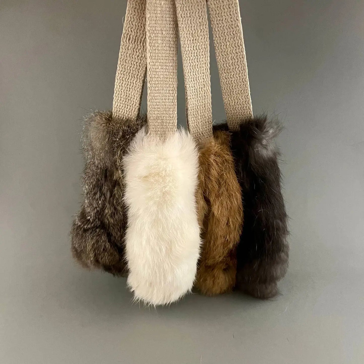 Dog Toy with Rabbit Fur and Natural  2 SIZES