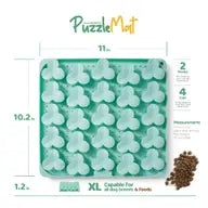 Puzzle Feeder Green Dog Puzzle Mat - Slow Feeder Dog Bowl