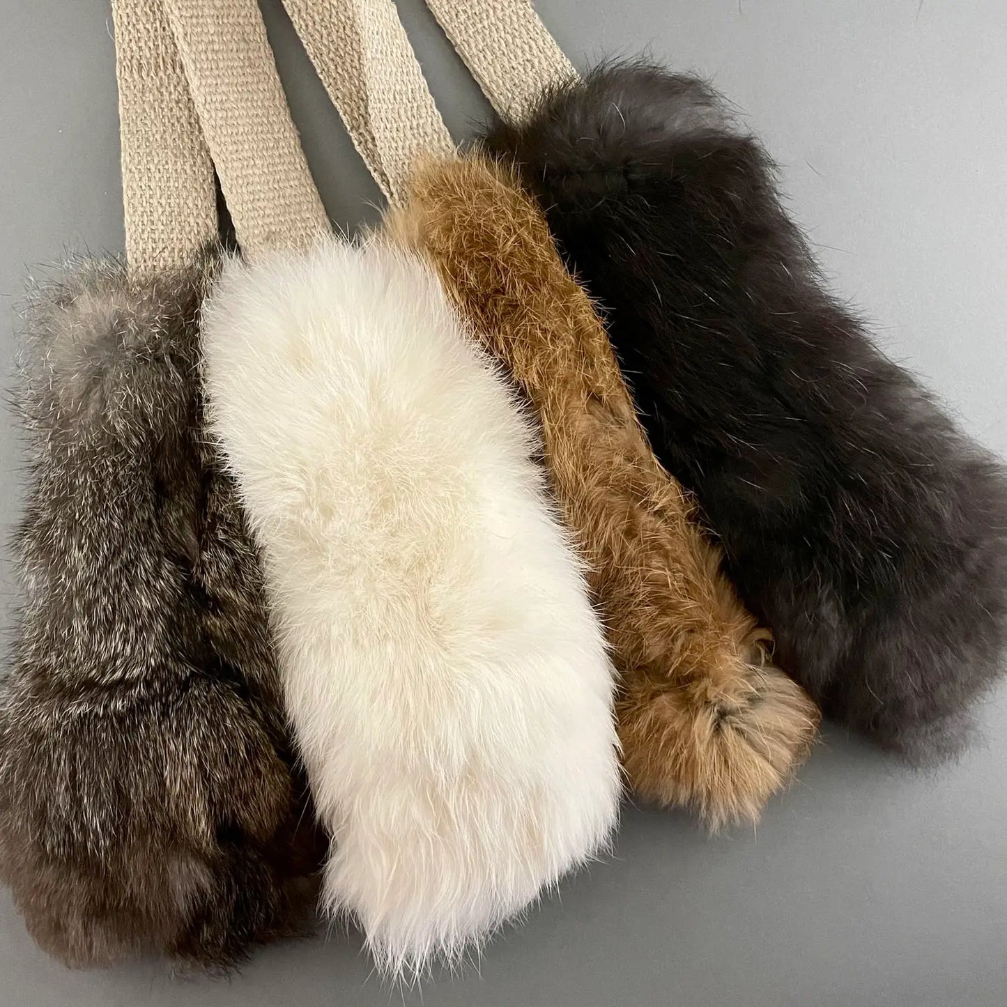 Dog Toy with Rabbit Fur and Natural  2 SIZES