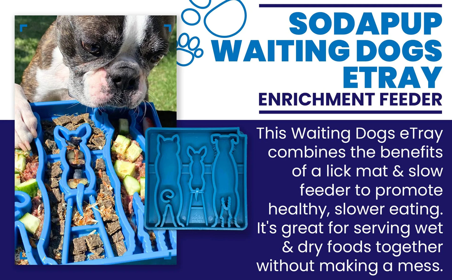 Sodapup WAITING DOGS DESIGN ETRAY ENRICHMENT TRAY FOR DOGS