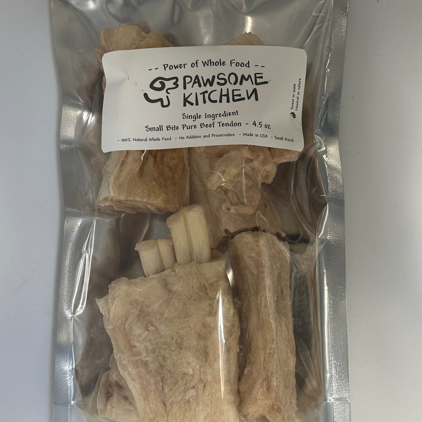 Premium Freeze Dried Pure Beef Tendon Short by Pawsome Kitchen