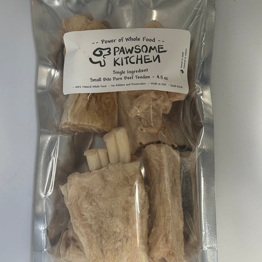 Premium Freeze Dried Pure Beef Tendon Short by Pawsome Kitchen