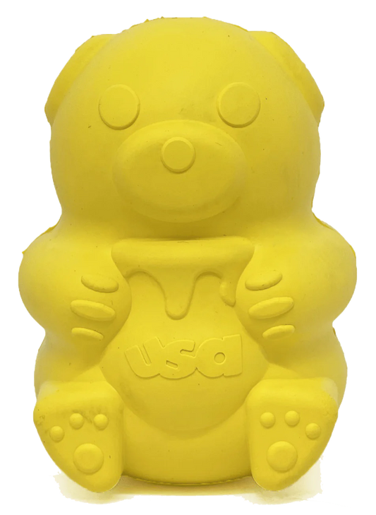 Sodapup HONEY BEAR DURABLE RUBBER TREAT DISPENSER