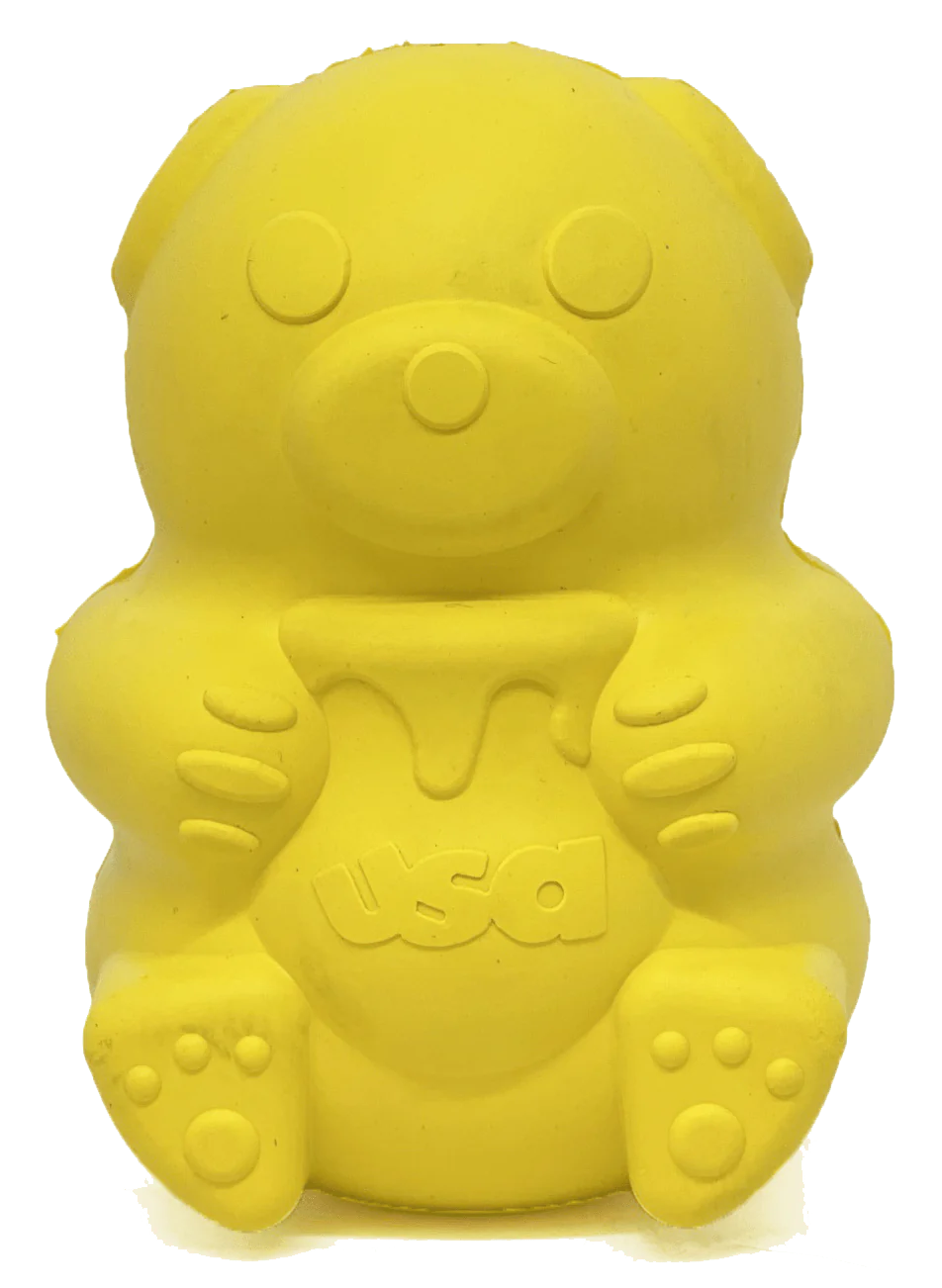 Sodapup HONEY BEAR DURABLE RUBBER TREAT DISPENSER